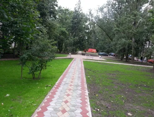 Красочная плитка во дворах Московского района Красочная плитка во дворах Московского района