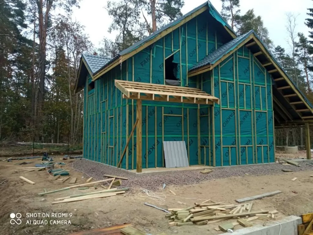 Строительство каркасного дома в поселке Токсово в 2021 году